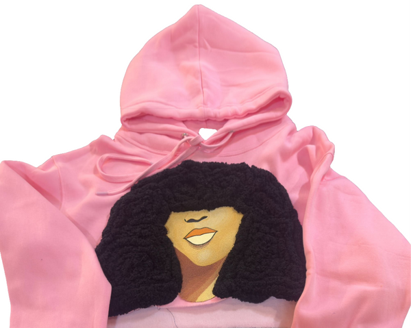 PPPARTWORK: Crochet Fro Cropped Hoodie