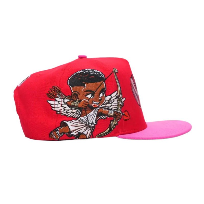 "Love You Forever" Snapback Hat – Red & Pink