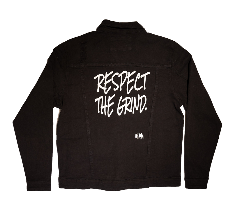 "Respect The Grind" Denim Jacket - DA SPOT NYC