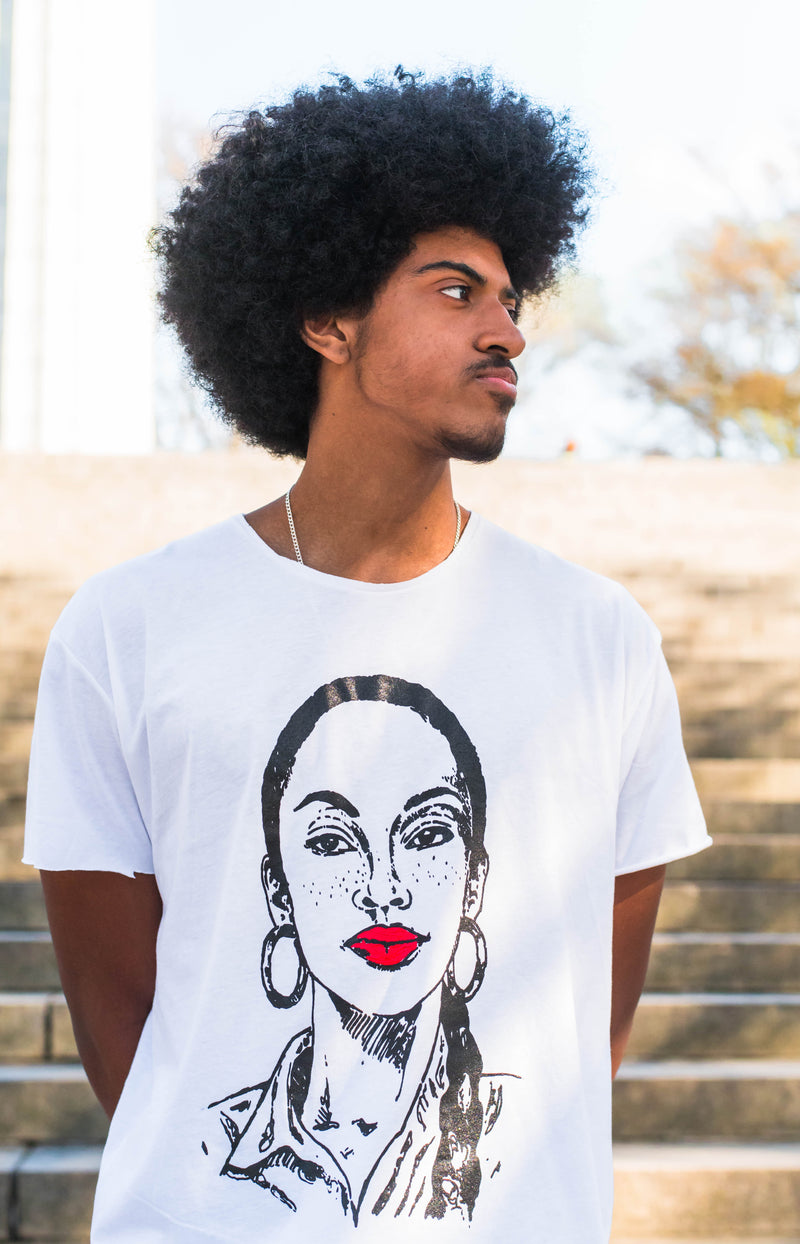 LEGEND TEE WITH HAND PAINTED LIPS - DA SPOT NYC
